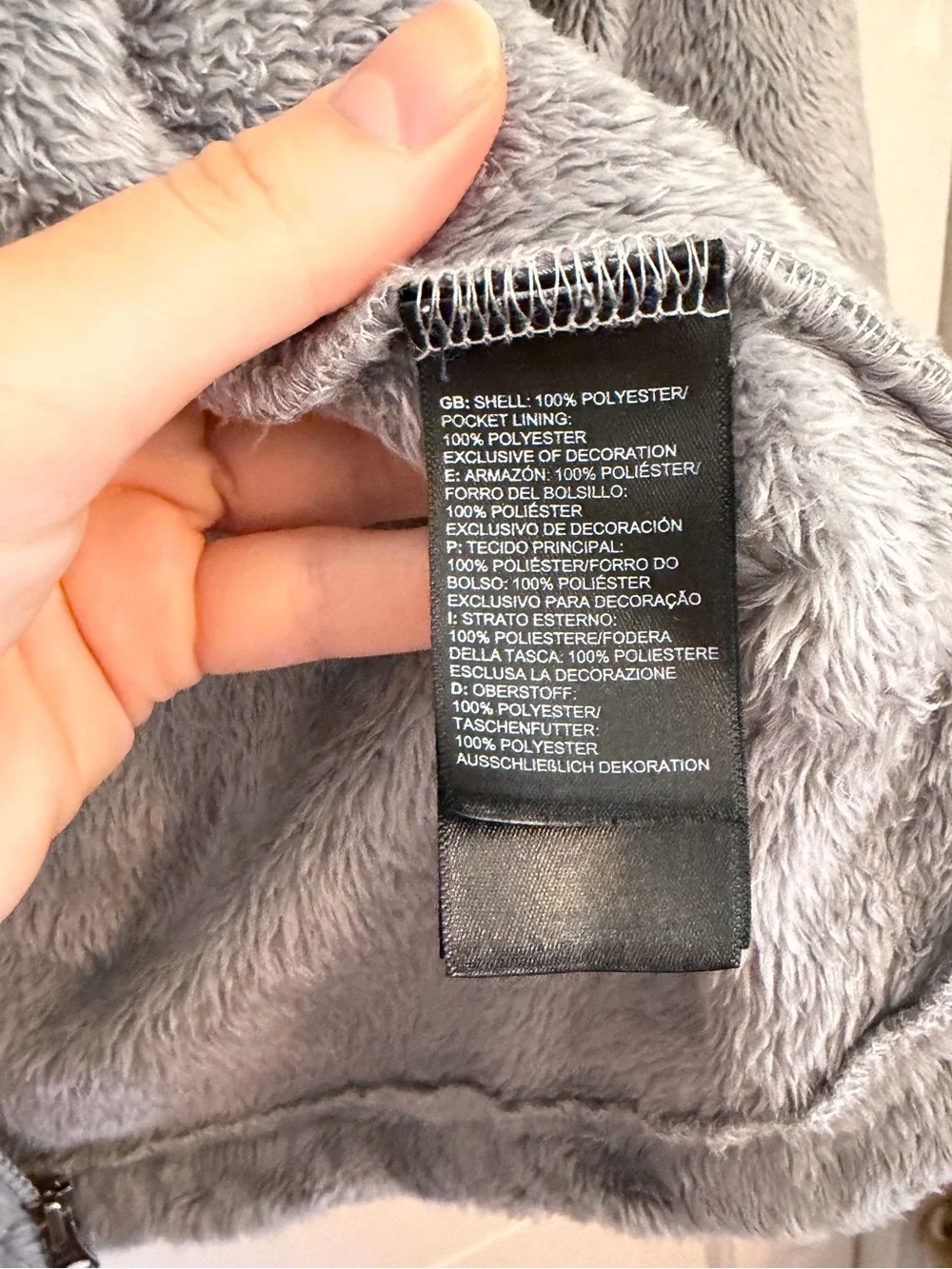 The North Face Girls Osito Jacket Size L (14/16) gray high pile fleece full zip